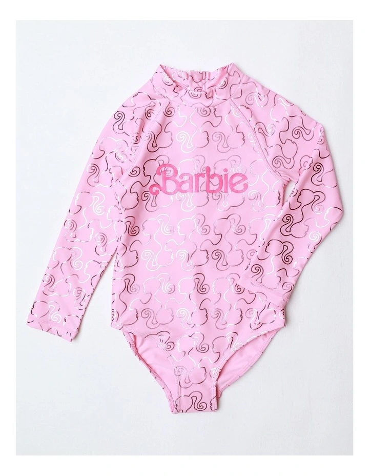 Barbie Embossed Swimwear in Pink image 1