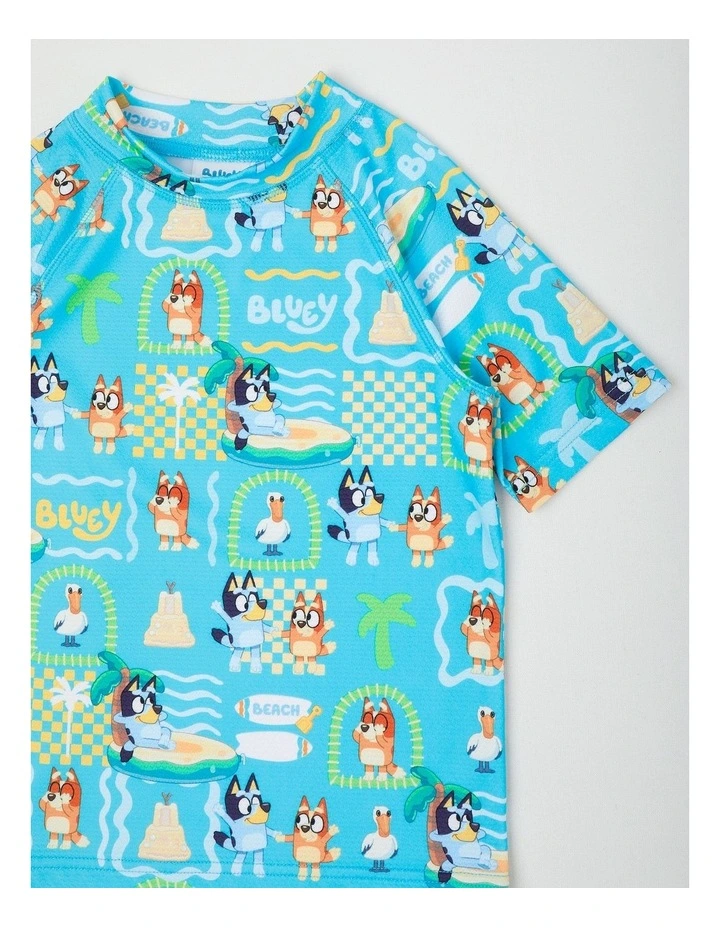 Bluey Boys Tropical Swimwear Teal image 2