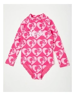 Barbie Heart Swimwear in Bright Pink