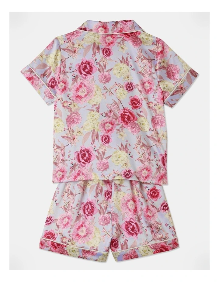 Artist Series X The Royal Botanic Gardens Floral Pyjama Set in Light Blue image 3