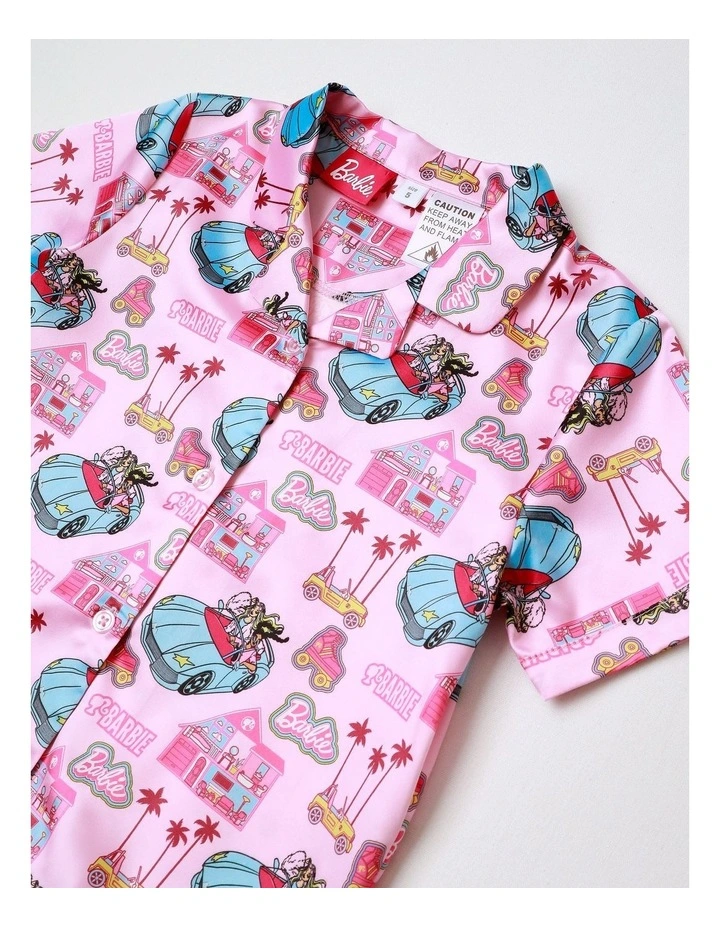 Satin Malibu Pyjama in Pink image 4