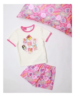 Polaroid Button Up Pyjama in Pink