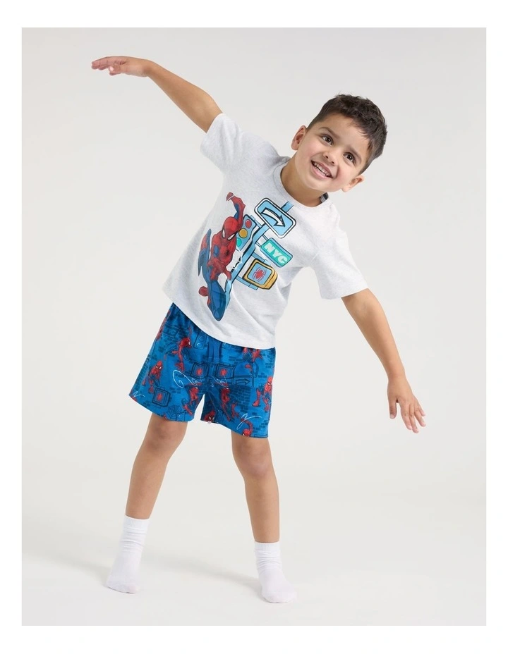 Disney Spiderman Cityscape Pyjama in Grey Marle image 4