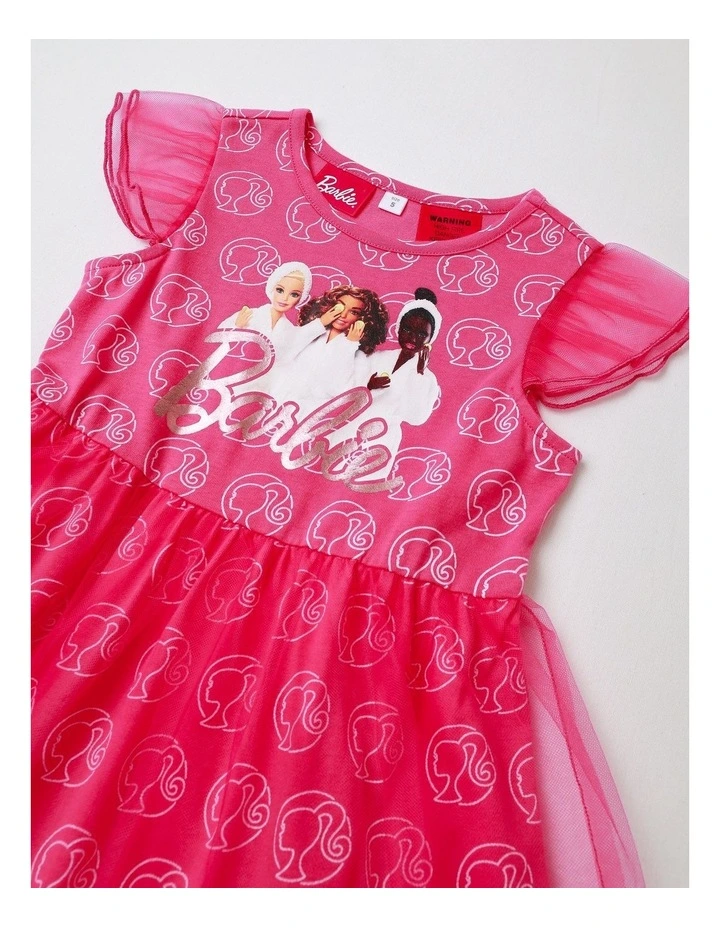 Barbie Girls Night Tulle Nightie With A Pillowcase in Hot Pink image 2