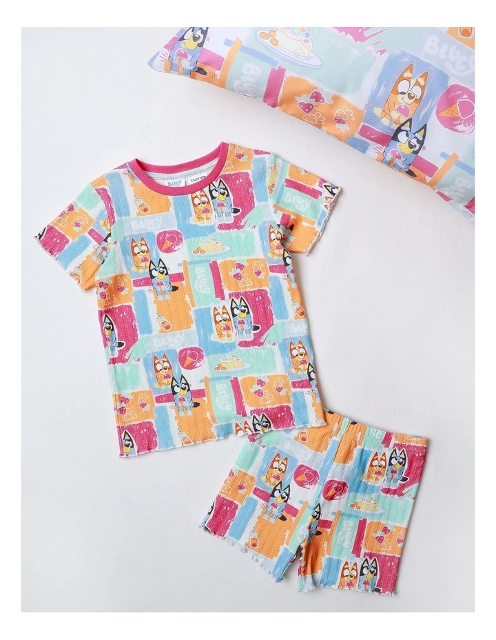 Bluey Sketchy Summer Pyjama With A Pillowcase Multi image 1