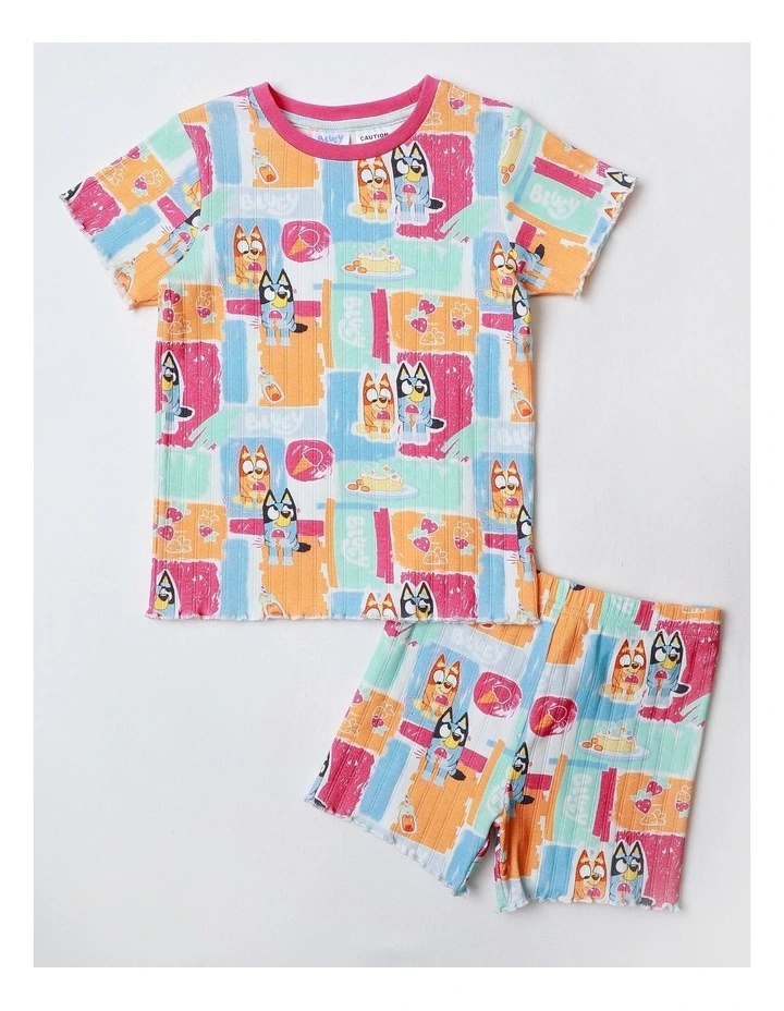 Bluey Sketchy Summer Pyjama With A Pillowcase Multi image 3