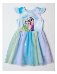 Disney Princess Tulle Nightie With A Pillowcase Rainbow