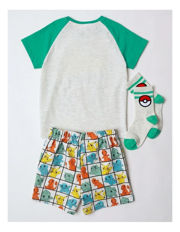 Pokemon Character Pyjama With A Pillowcase in Grey Marle image 3