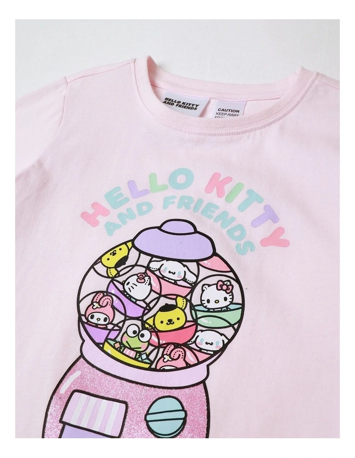 Hello Kitty Vending Machine Pyjama With Socks in Light Pink image 2