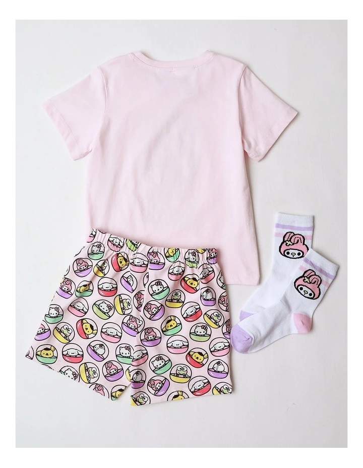 Hello Kitty Vending Machine Pyjama With Socks in Light Pink image 3