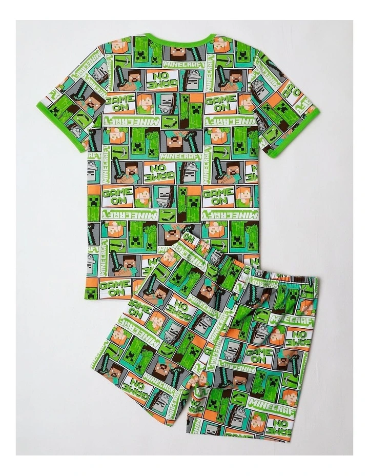 Minecraft Menu Pyjama With A Pillowcase in Grey Marle image 4