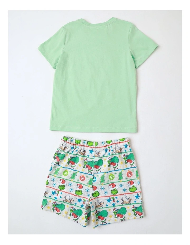 The Grinch Here For The Present Pyjama With Socks in Light Green image 3