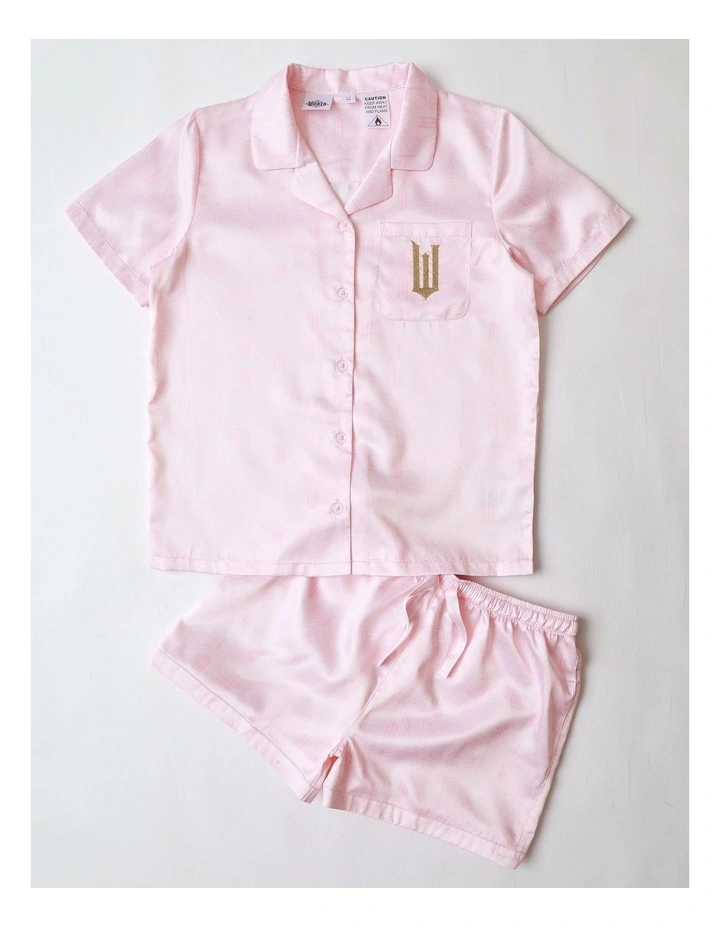 Butterfly Satin Pyjama in Pale Pink image 1