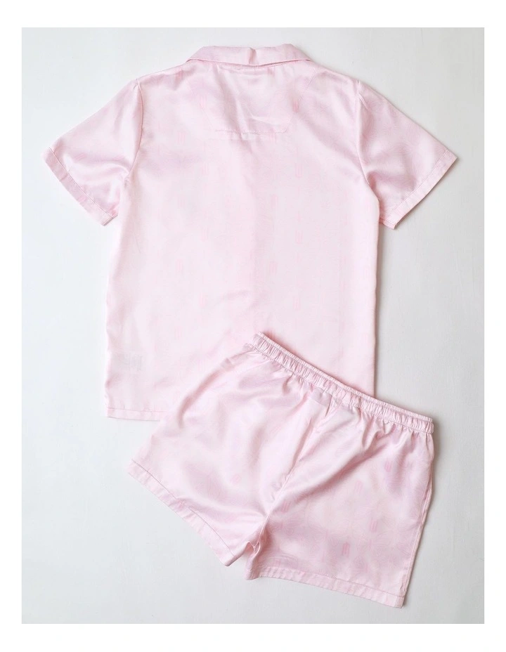 Butterfly Satin Pyjama in Pale Pink image 2