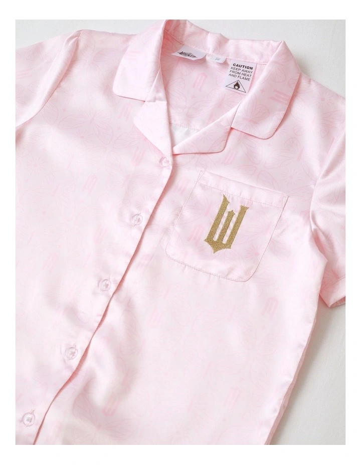 Butterfly Satin Pyjama in Pale Pink image 3