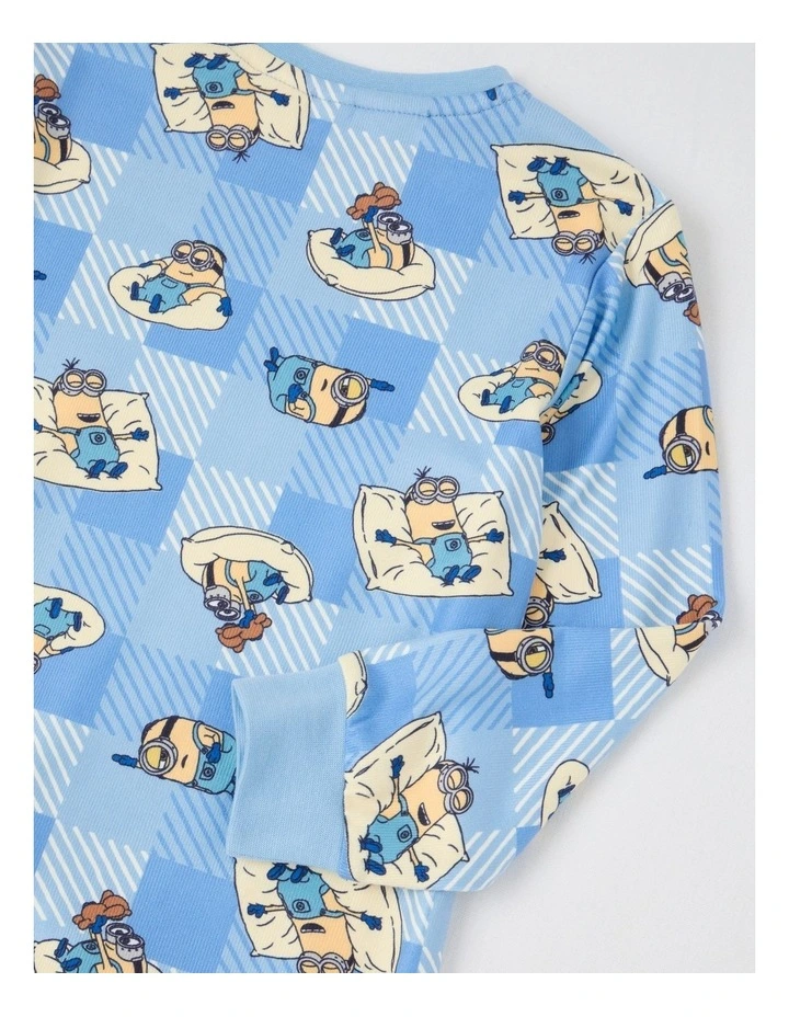 Cosy Knit Pyjama with Socks in Light Blue image 4