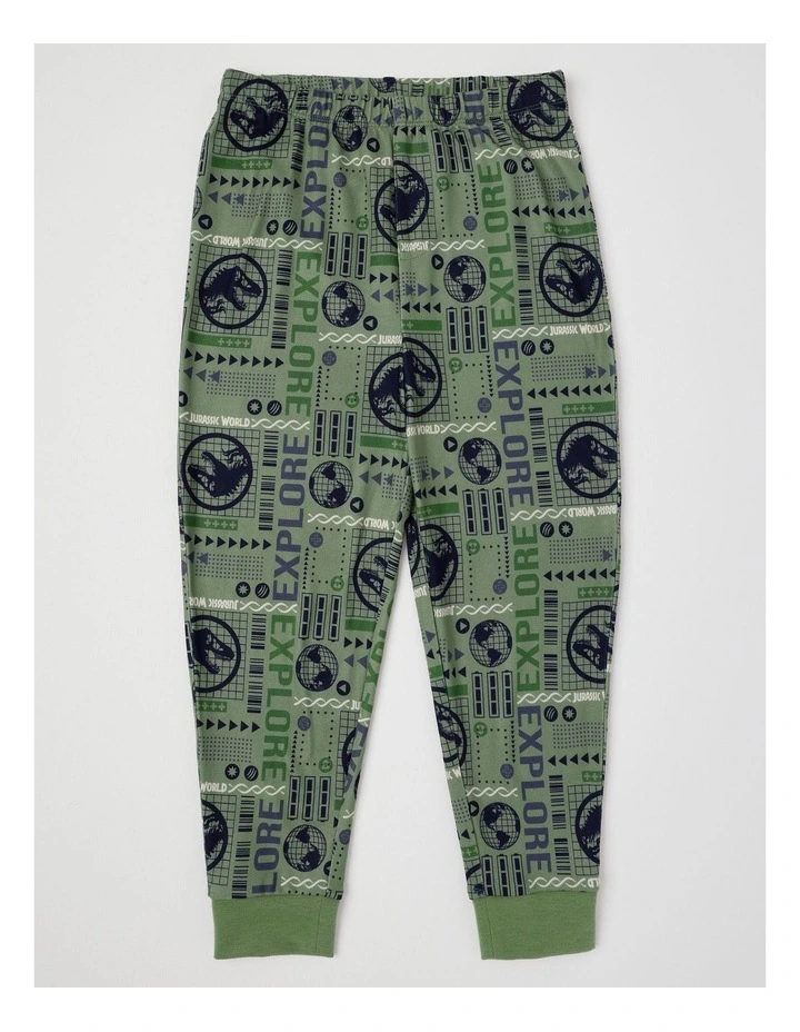 Jurassic Cosy Knit Pyjama With Socks in Green image 5
