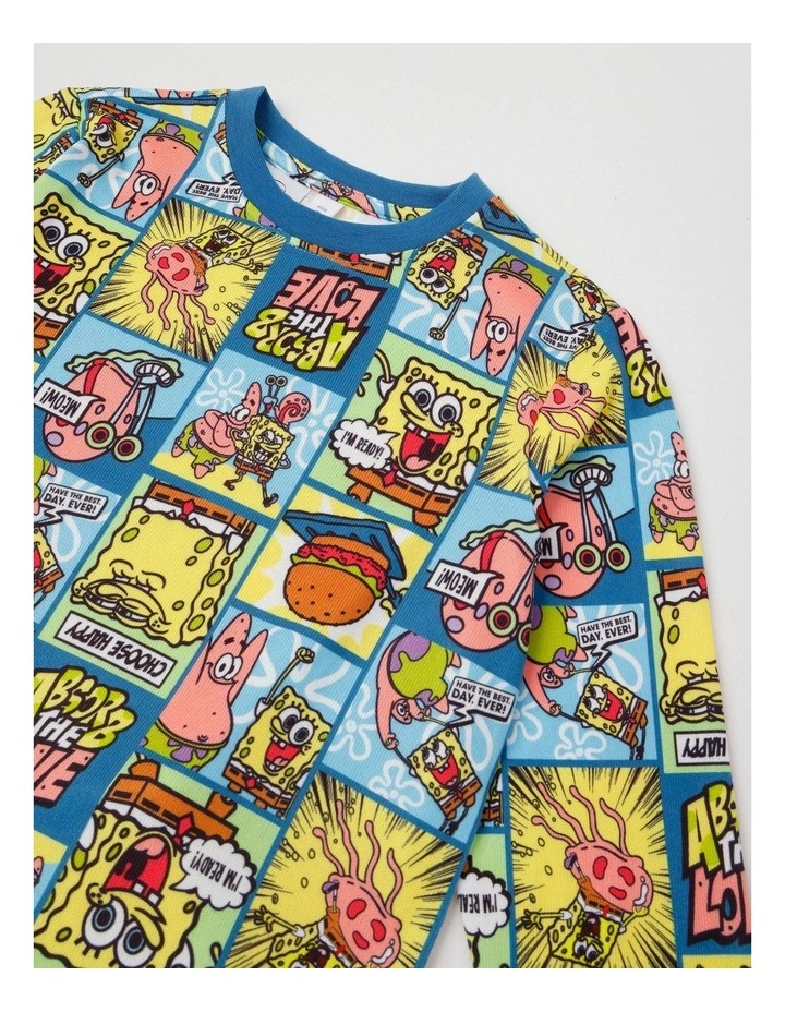 Spongebob Knit Pyjama With Socks in Multicolour image 4