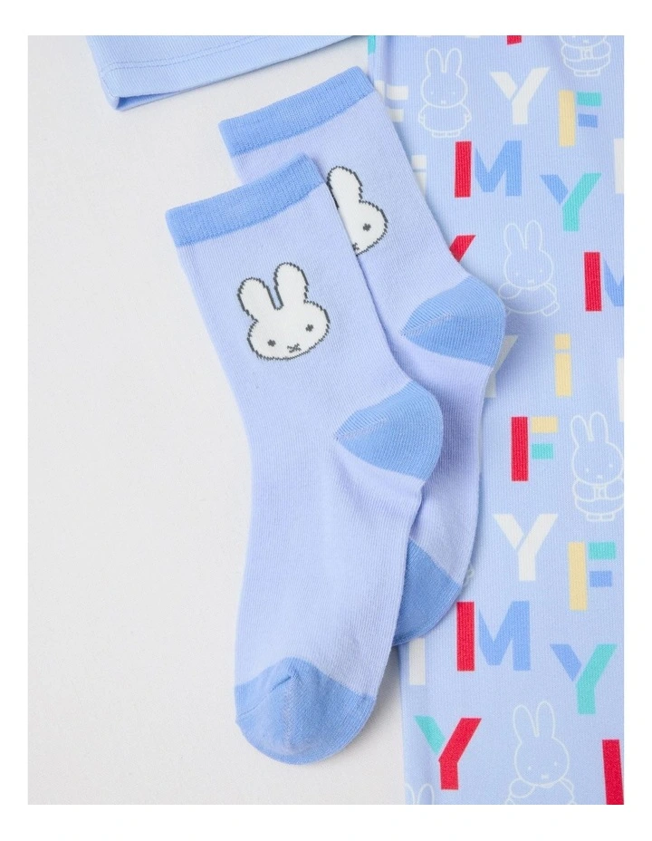 Miffy Cosy Knit Pyjama With Socks in Blue image 4