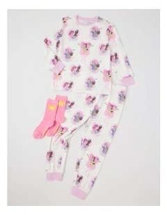 Cosy Knit Pyjama With Socks in Cream