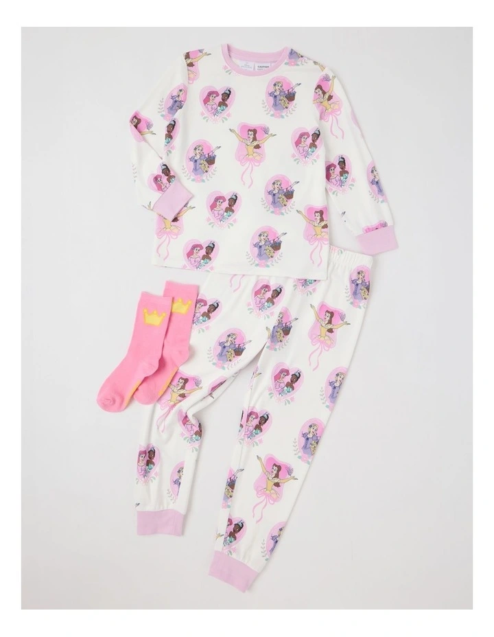 Cosy Knit Pyjama With Socks in Cream image 1