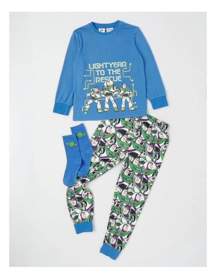 Toy Story Buzz Cosy Knit PyjamaWith Socks in Blue image 1