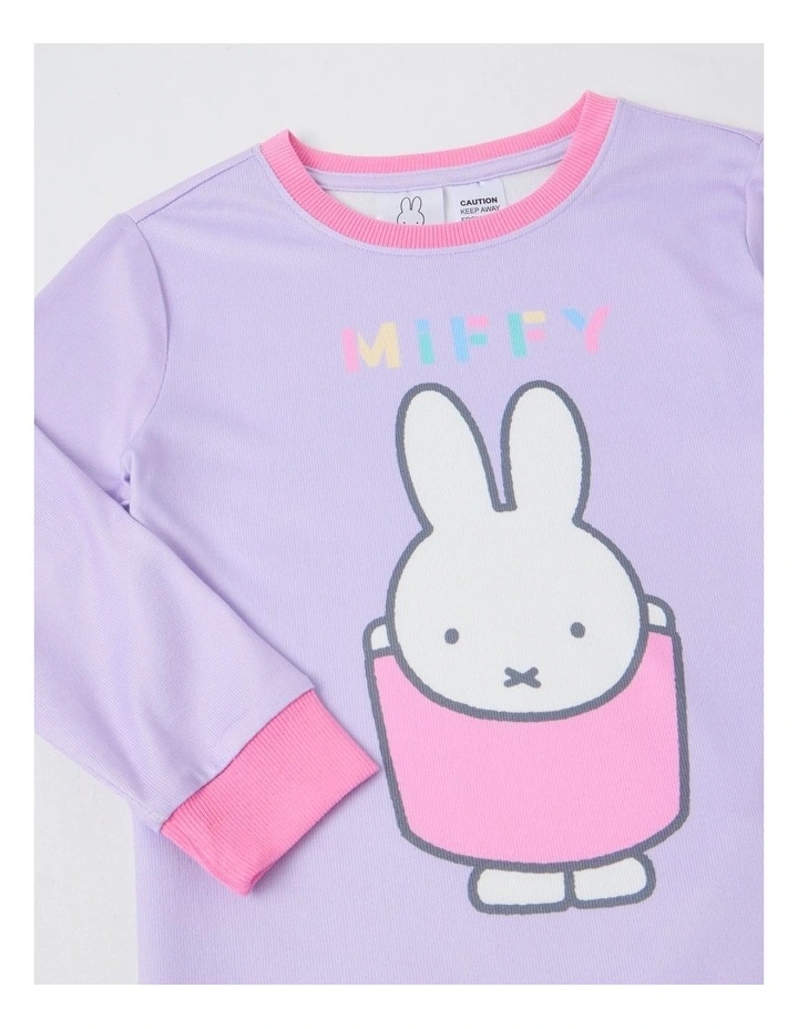 Miffy Cosy Knit Pyjama With Socks in Lilac image 3