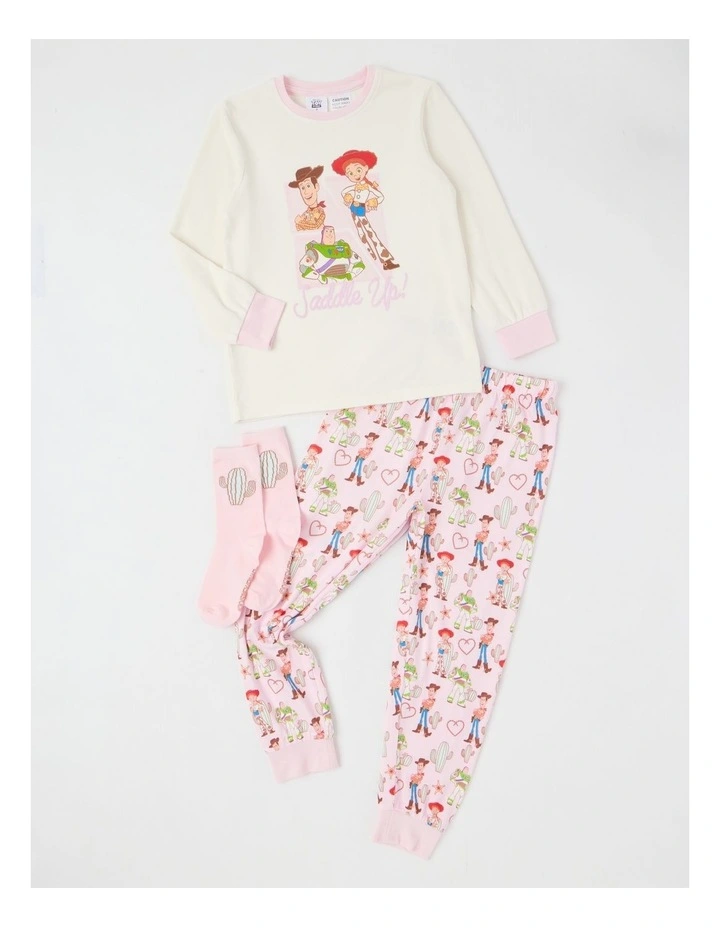 Jessie Cosy Knit Pyjama With Socks in Mulitcolour image 1