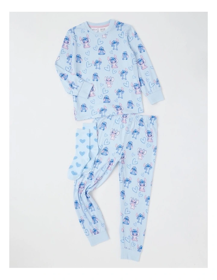 Cosy Knit Pyjama With Socks in Blue image 1