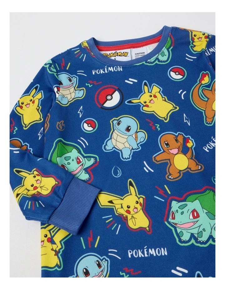 Pokemon Cosy Knit Pyjama With Socks in Bright Blue image 3
