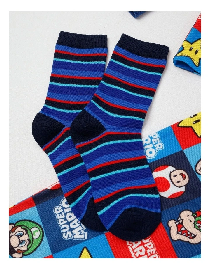 Mario Cosy Knit Pyjama With Socks in Multicolour image 4