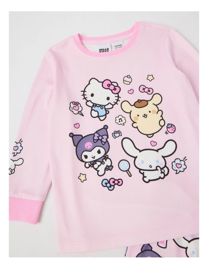 Hello Kitty & Friends Cosy Knit Pyjama With Socks in Pink image 3