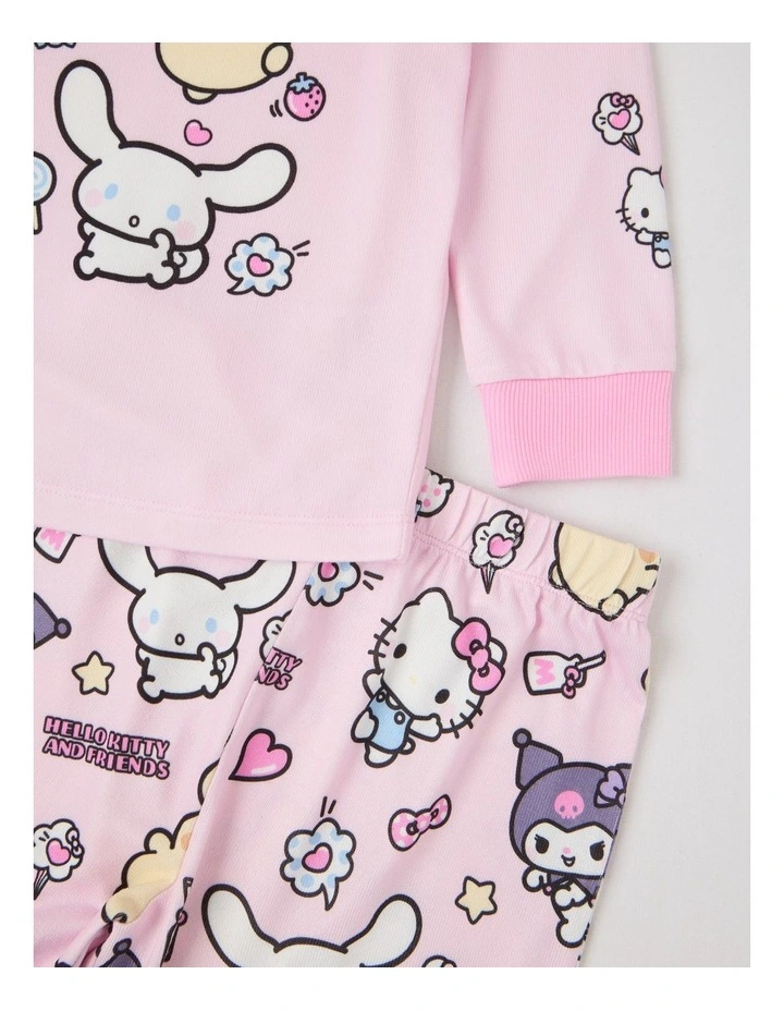 Hello Kitty & Friends Cosy Knit Pyjama With Socks in Pink image 6