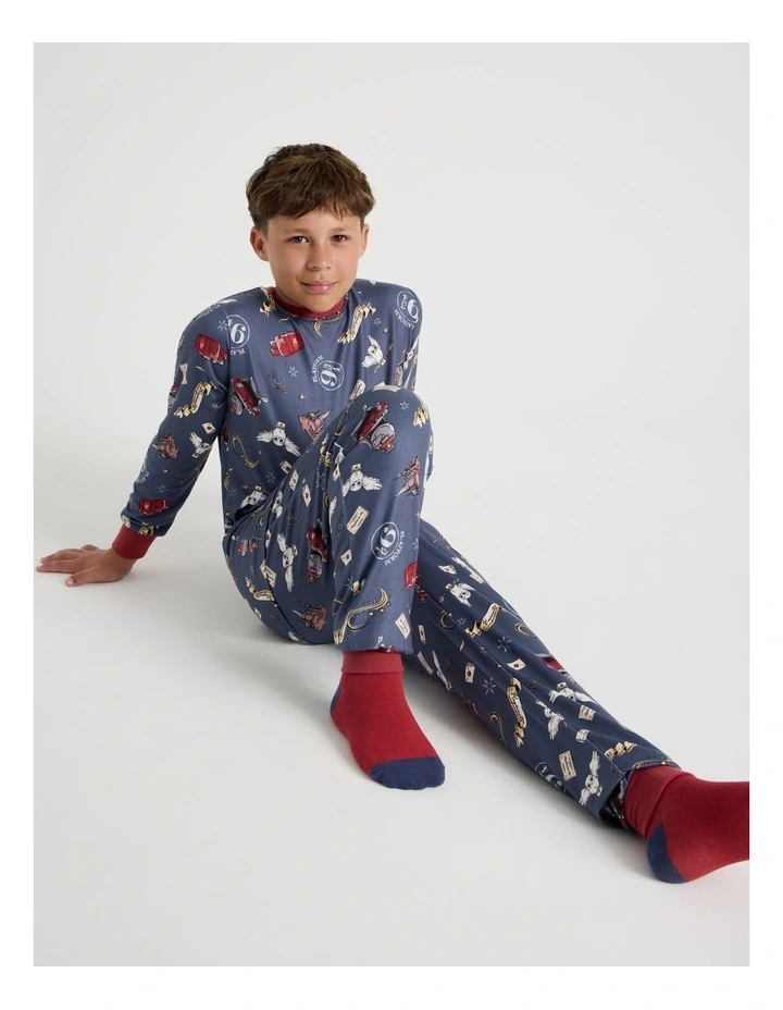 Cosy Knit Pyjama With Socks in Stonewash image 5