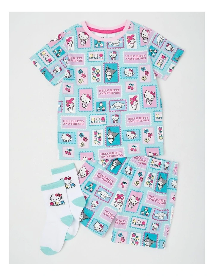 Hello Kitty Stamp Pyjama With A Pair Of Socks Multi image 1