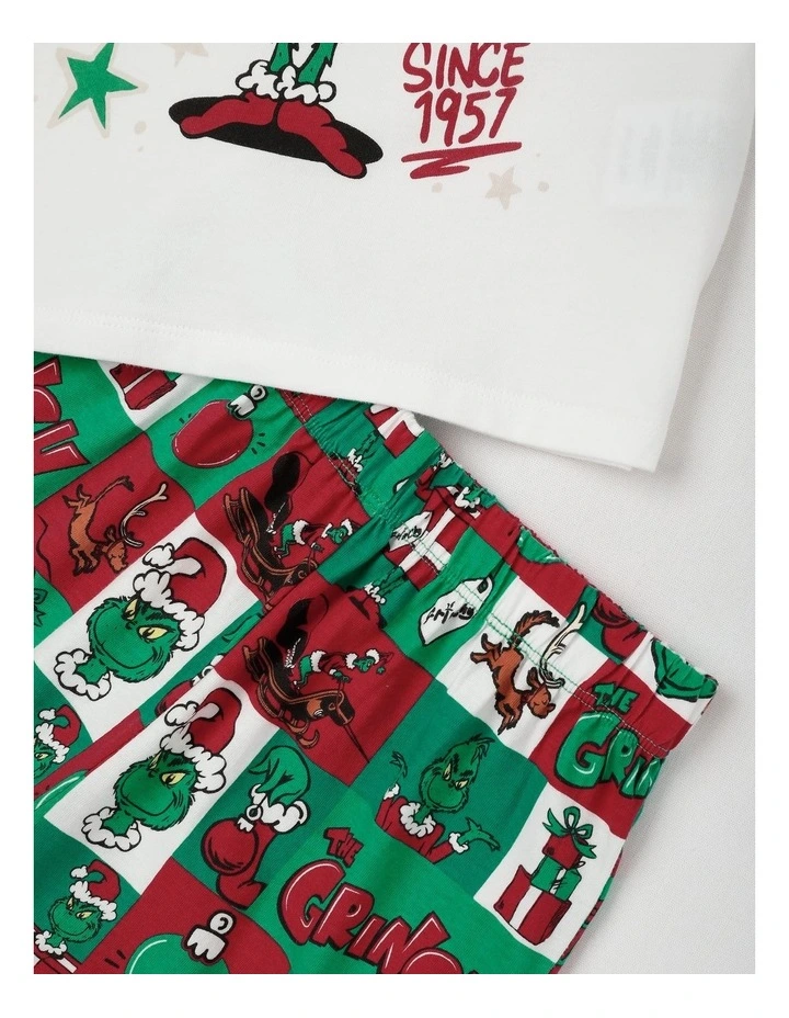 The Grinch Present Pyjama With A Santa Hat in Multi image 3
