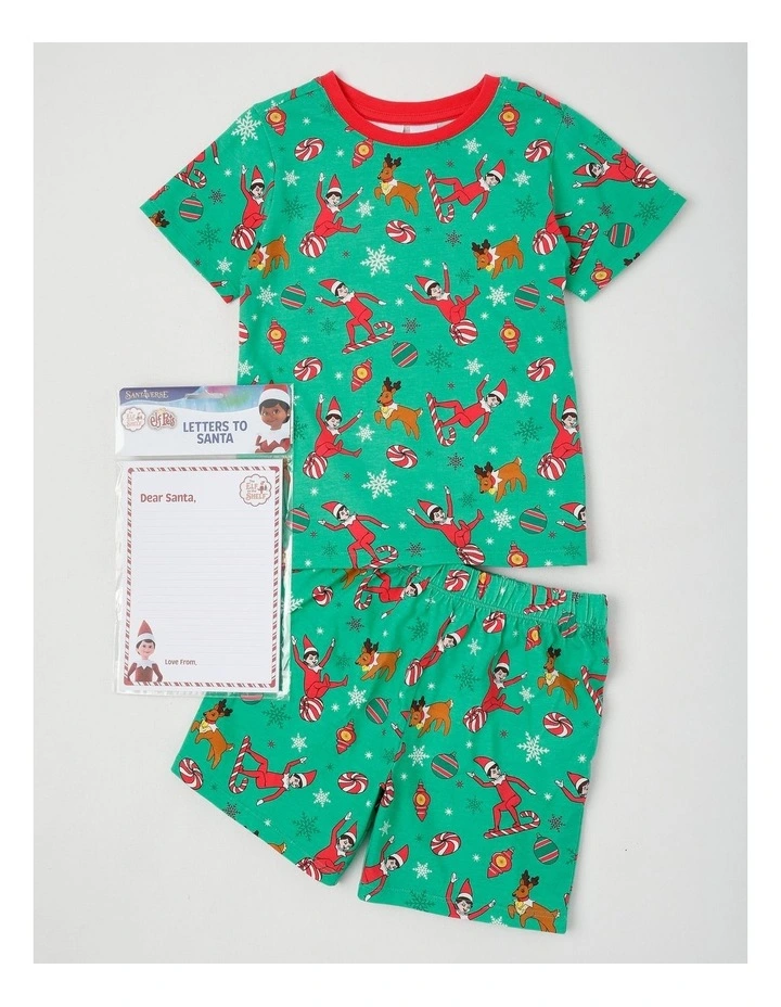 Elf On The Shelf Candy Pyjama With A Notepad in Green image 1