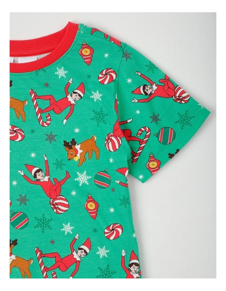 Elf On The Shelf Candy Pyjama With A Notepad in Green image 2