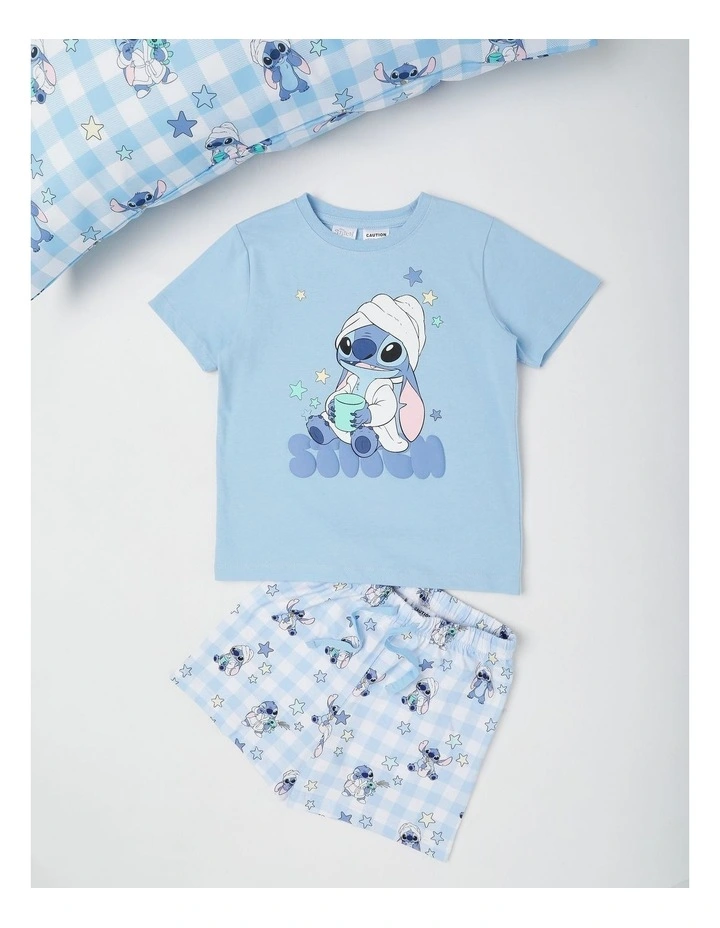 Stitch Pyjamas With A Pillowcase Light Blue image 1