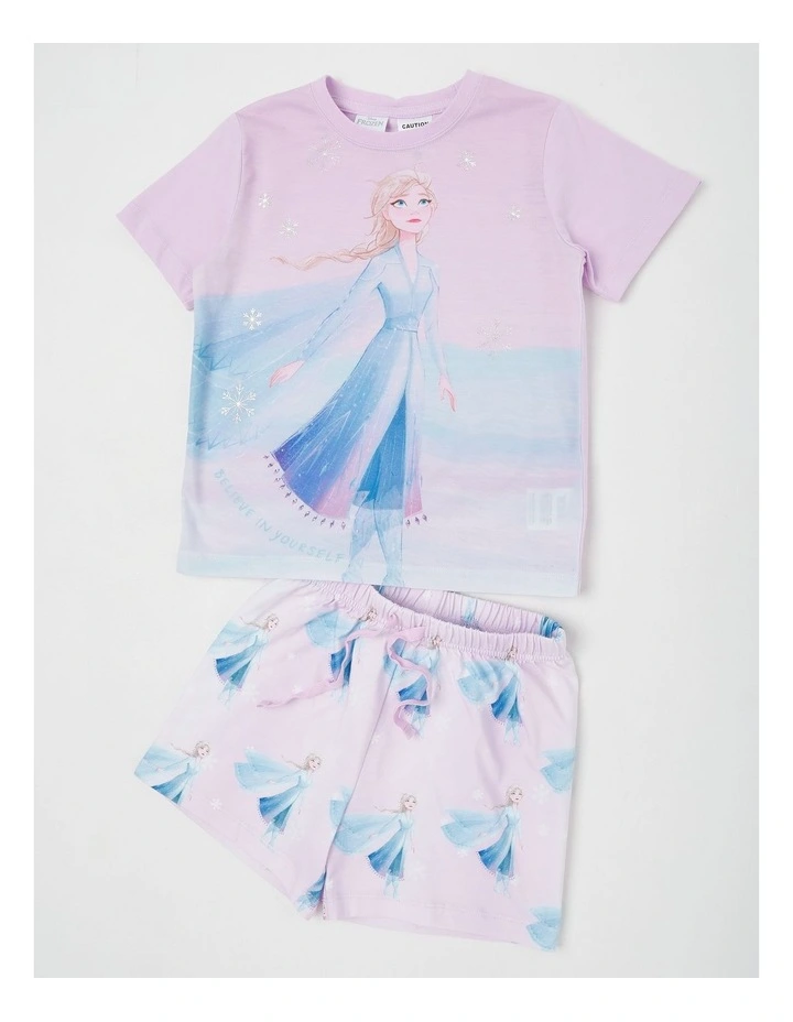 Frozen Snowflakes Pyjamas With A Pillowcase Lilac image 1