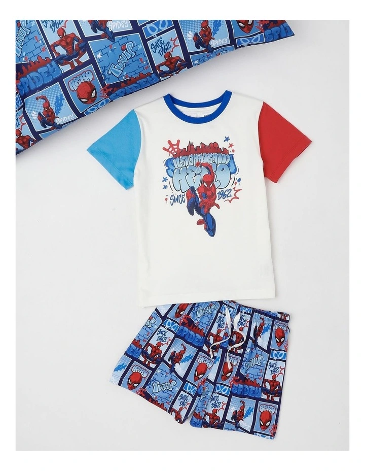 Spiderman Comic Pyjamas with A Pillowcase in Assorted image 1