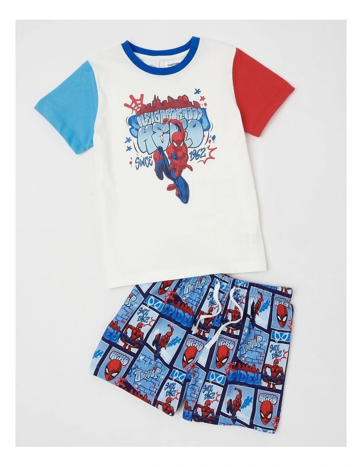 Spiderman Comic Pyjamas with A Pillowcase in Assorted image 2