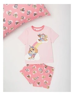 Paw Patrol Rainbow Pyjamas With A Pillowcase in Pearl
