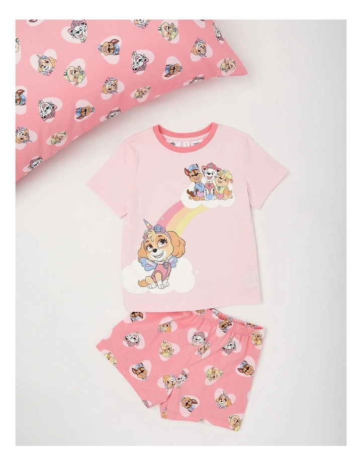 Paw Patrol Rainbow Pyjamas With A Pillowcase in Pearl image 1