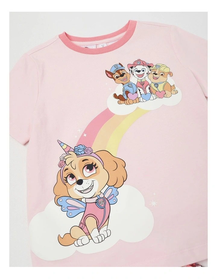 Paw Patrol Rainbow Pyjamas With A Pillowcase in Pearl image 2