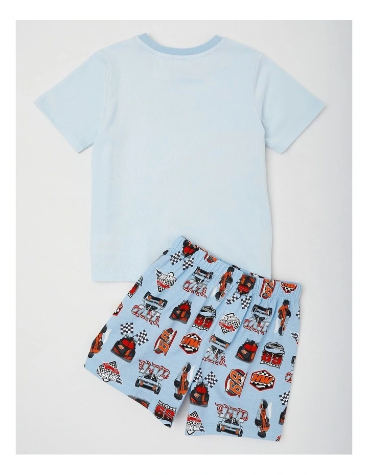 Hot Wheels Racetrack Pyjamas With A Pillowcase in Baby Blue image 3
