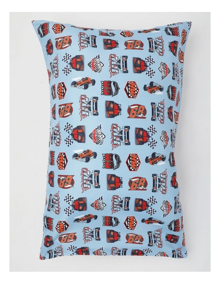 Hot Wheels Racetrack Pyjamas With A Pillowcase in Baby Blue image 5
