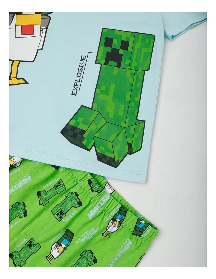 Minecraft Chicken Pyjamas With A Pillowcase in Aqua image 6