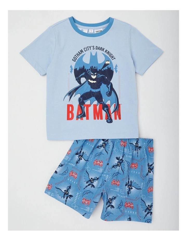 Batman City Pyjamas With A Pillowcase in Baby Blue image 2