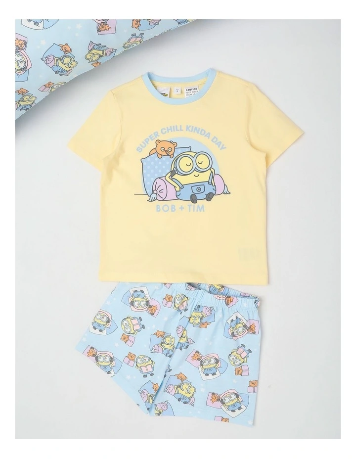 Minions Teddy Pyjamas With A Pillowcase in Lemon image 1